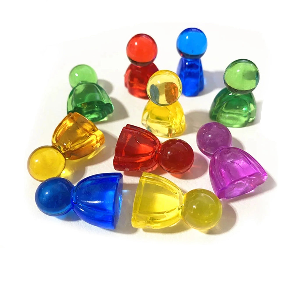 MSN Messenger Pieces - Translucent Colorful Small Figurines - 10 pcs